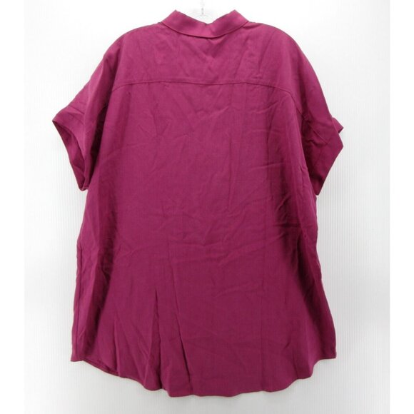 Soft Surroundings Magenta Button Down Shirt - Picture 6 of 11